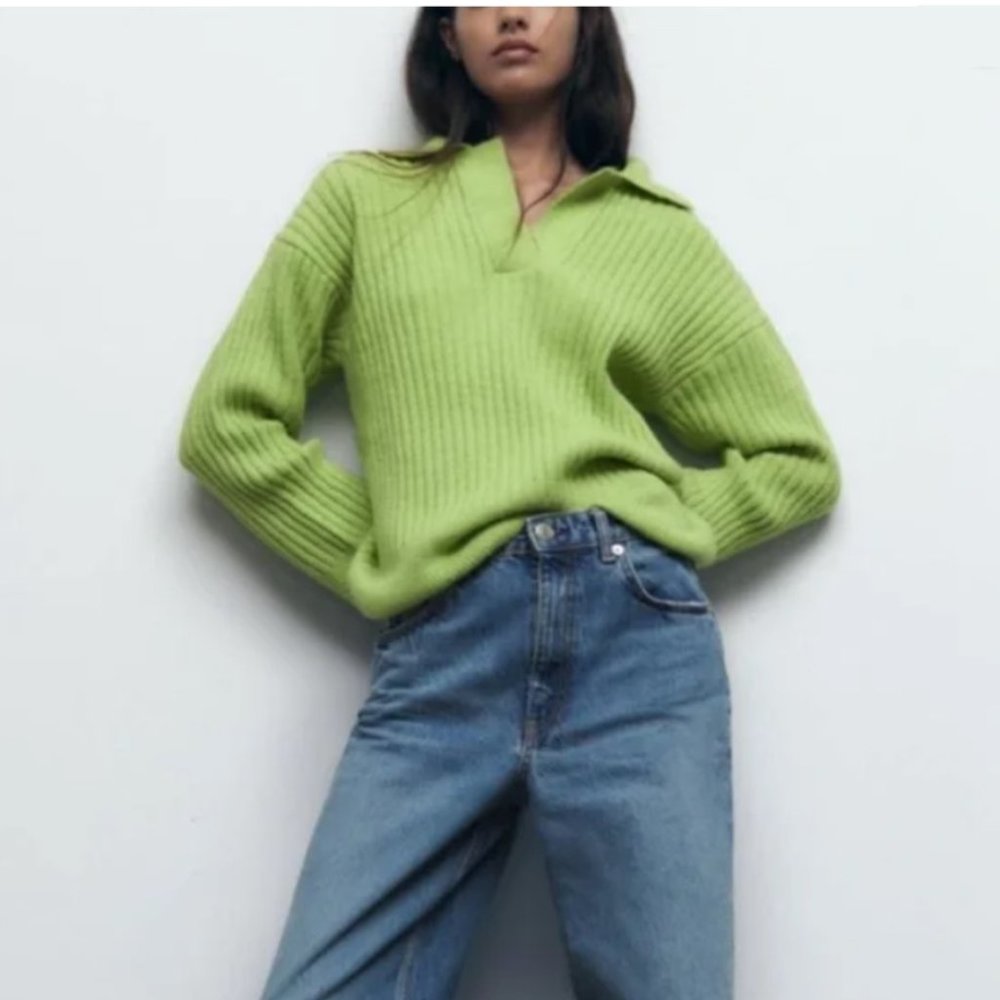 ZARA RIBBED KNIT SWEATER